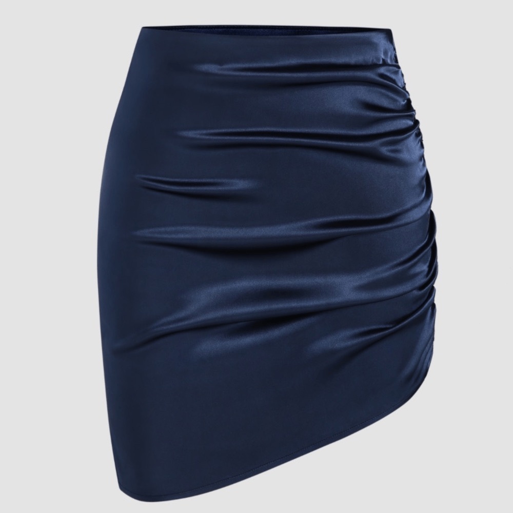 Cider Midnight Blue Asymmetrical Skirt